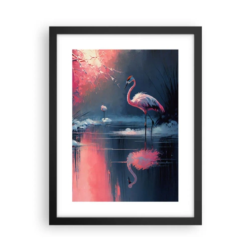Poster in een zwarte lijst - Een toevluchtsoord voor vogels - 30x40 cm