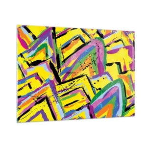 Schilderen op glas - Tot ze schreeuwt van vreugde - 100x70 cm