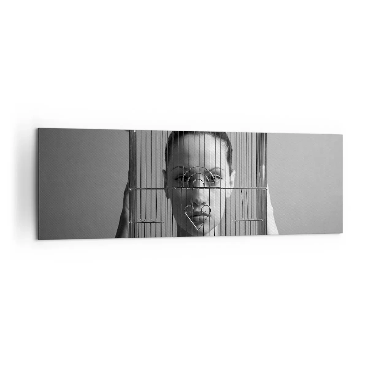 Schilderen op canvas - Een ietwat surrealistisch portret - 160x50 cm