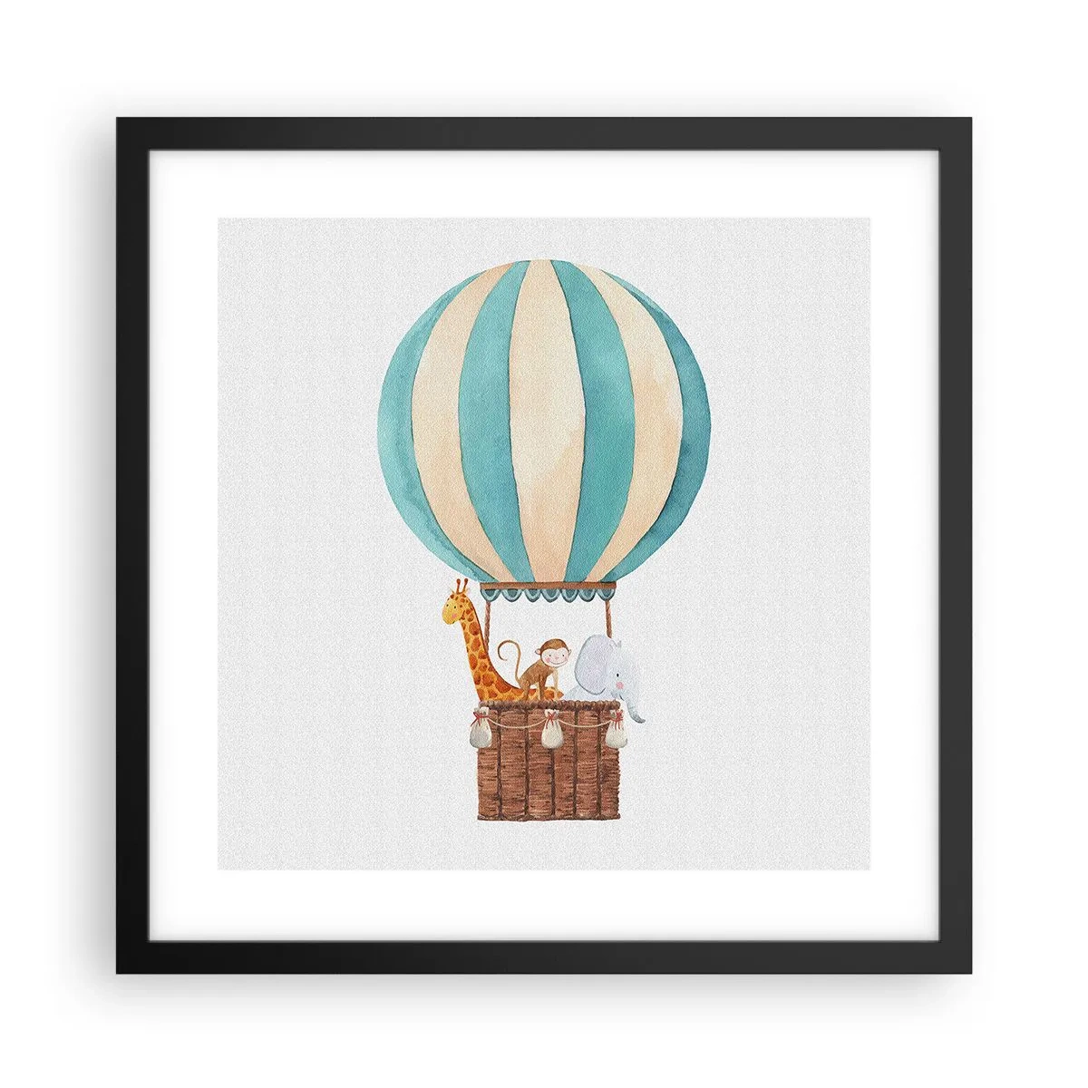 Poster in een zwarte lijst - Fantastische reis - 40x40 cm