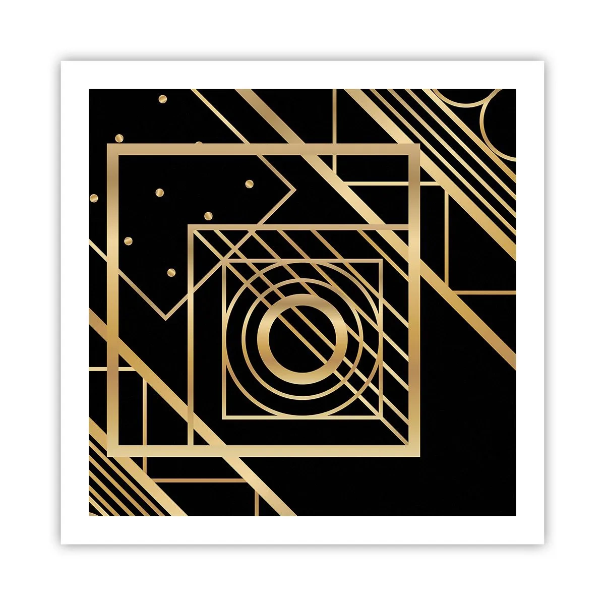 Poster - Gouden geometrie - 60x60 cm