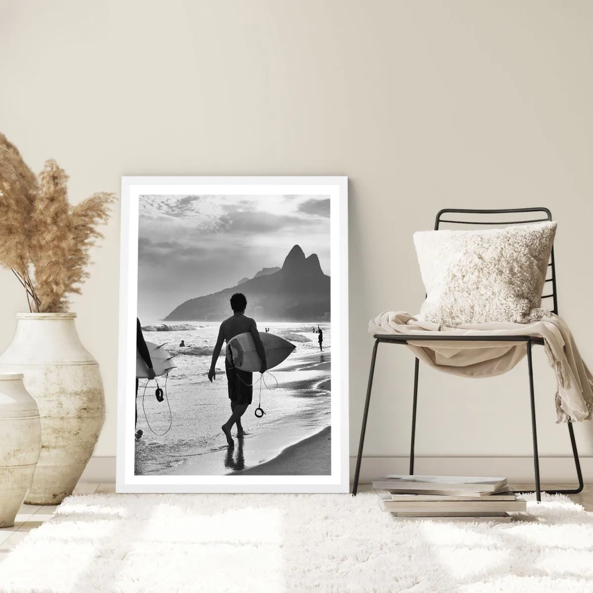 Poster in een witte lijst - Enkele golf samba - 50x70 cm