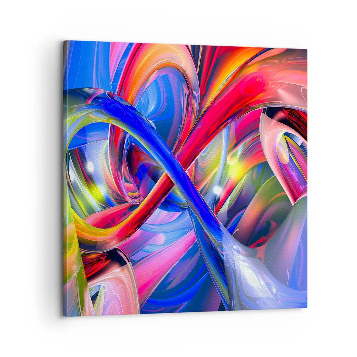 Schilderen op canvas - Een dans van kleuren - 60x60 cm