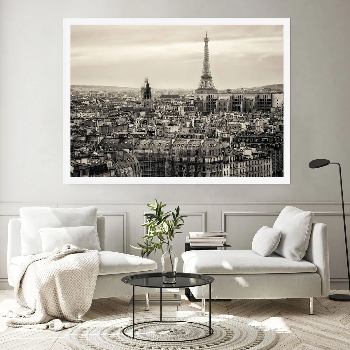 Poster - Over de daken van Parijs - 40x30 cm