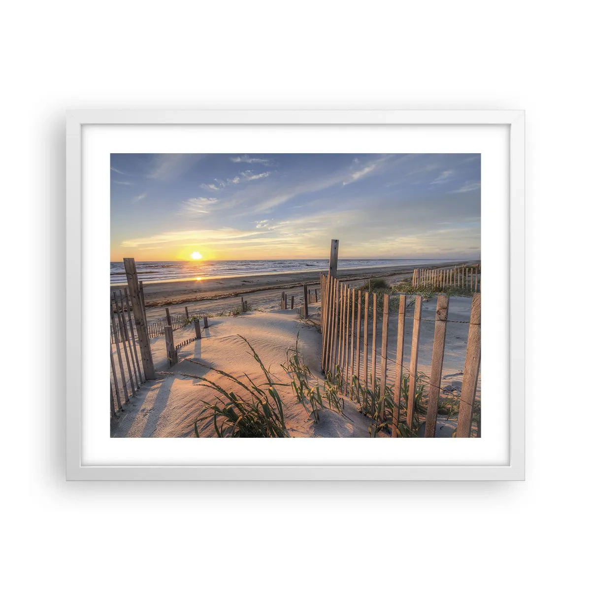 Poster in een witte lijst - Glans en schaduw van de wind - 50x40 cm