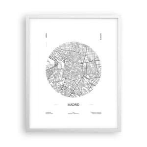 Poster in een witte lijst - Anatomie van Madrid - 40x50 cm