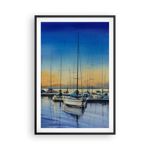 Poster in een zwarte lijst - Einde van een goede dag - 61x91 cm