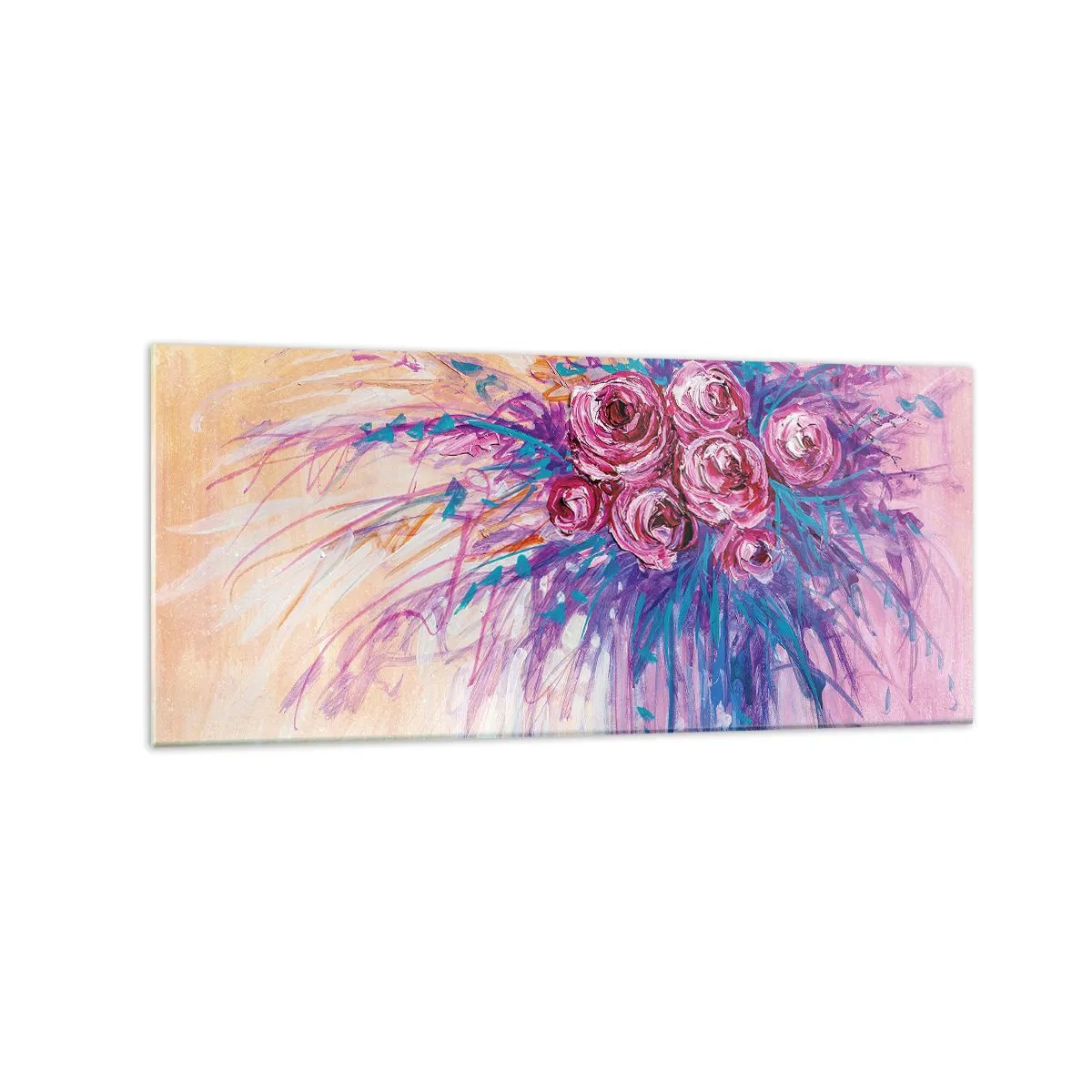 Schilderen op glas - Rozenfontein - 120x50 cm