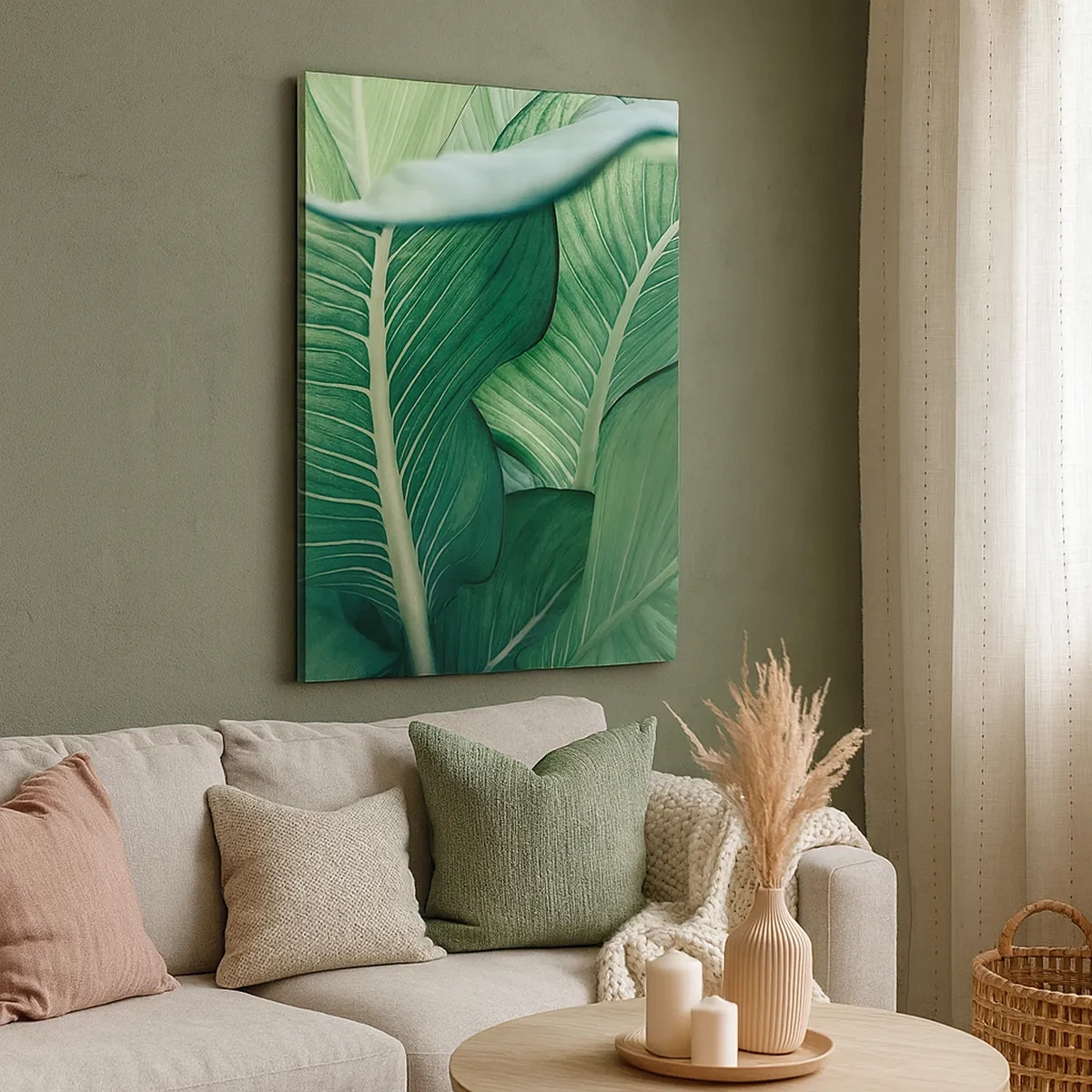 Schilderen op canvas - Intens groen leven - 50x70 cm