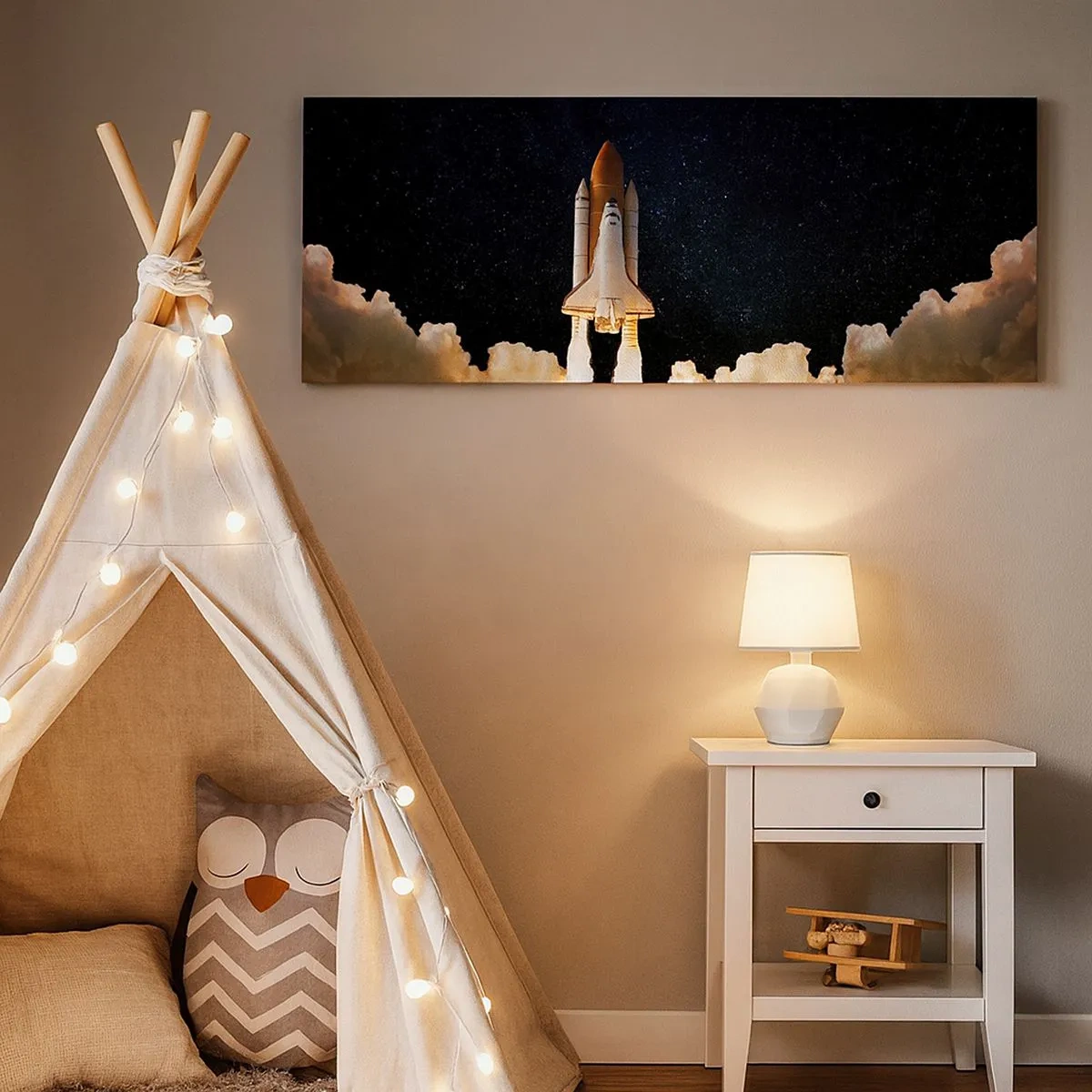 Schilderen op canvas - Advertentie astra! - 100x40 cm