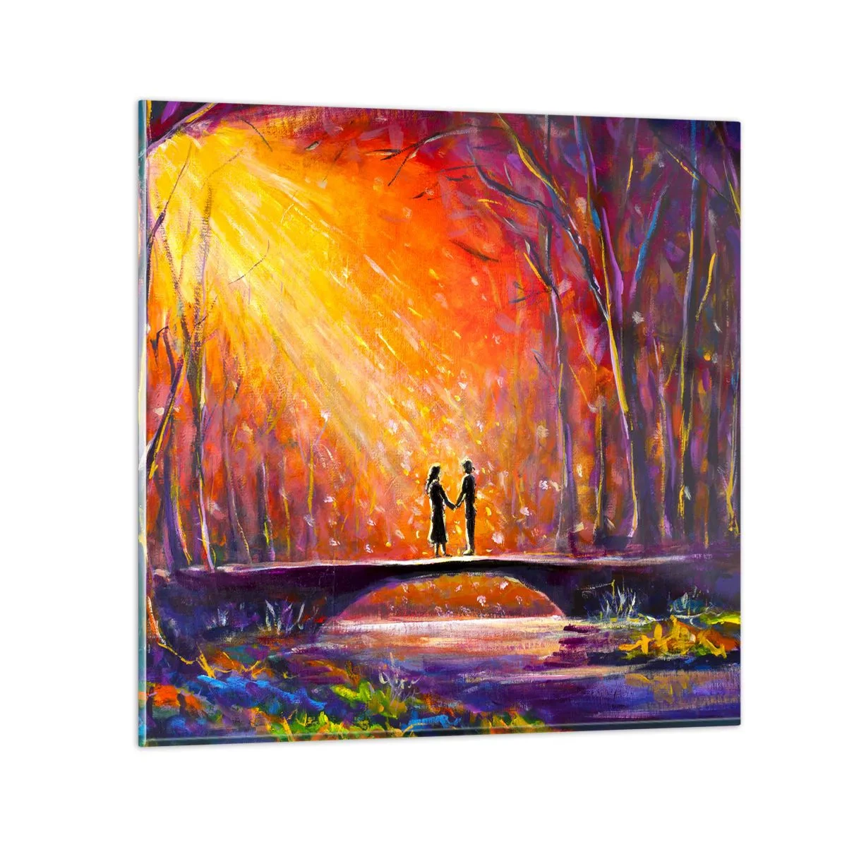 Schilderen op glas - De hemel houdt ook van hen - 30x30 cm