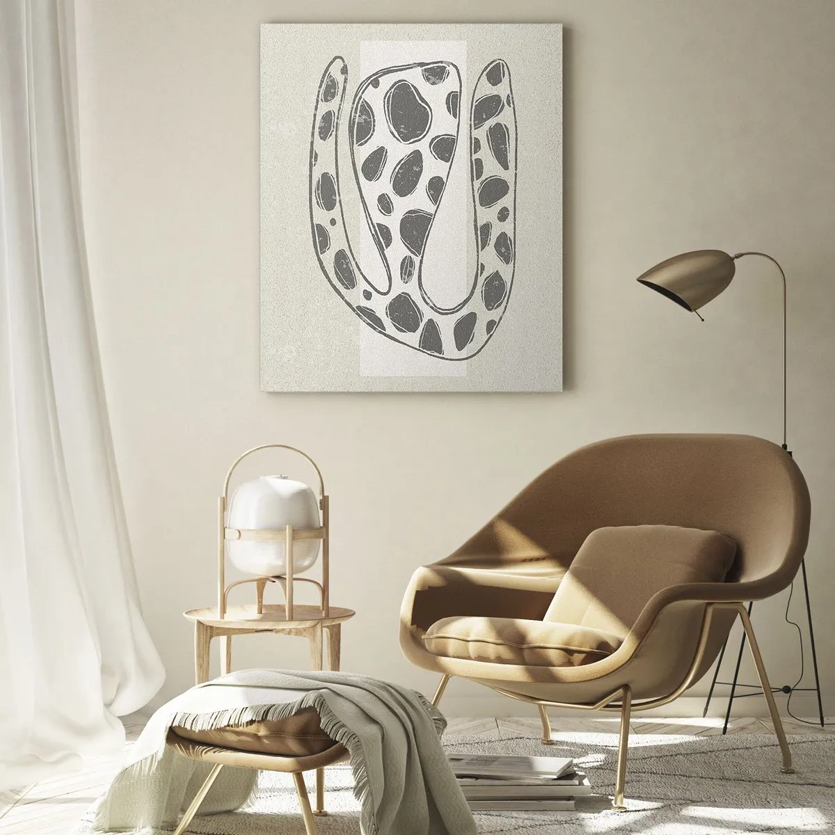 Schilderen op glas - Een vreemd wezen - 70x100 cm