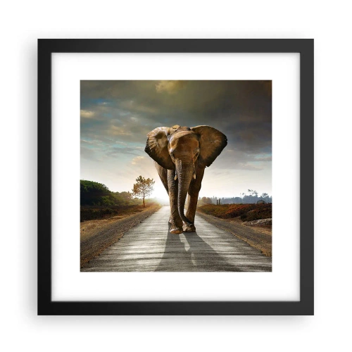 Poster in een zwarte lijst - En helemaal niet in een porseleinen pakhuis - 30x30 cm