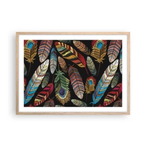 Een poster in een licht eiken lijst - Het vogelcarnaval - 70x50 cm