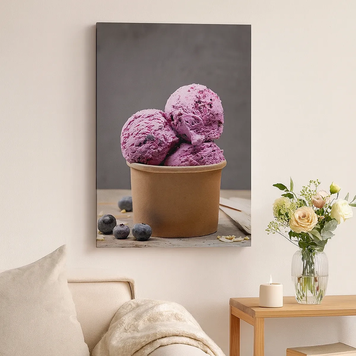 Schilderen op canvas - Zoetheid en kou - 50x70 cm