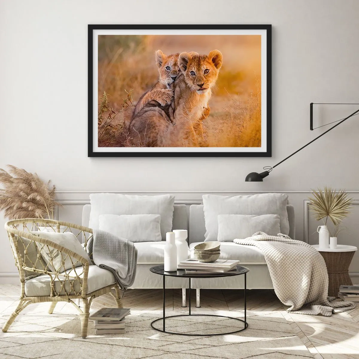 Poster in een zwarte lijst - Niet storen! We hebben plezier - 91x61 cm