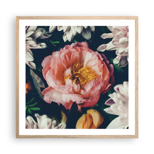 Een poster in een licht eiken lijst - Met barokke pracht - 60x60 cm