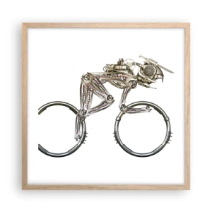 Een poster in een licht eiken lijst - Een prachtige machine - 50x50 cm