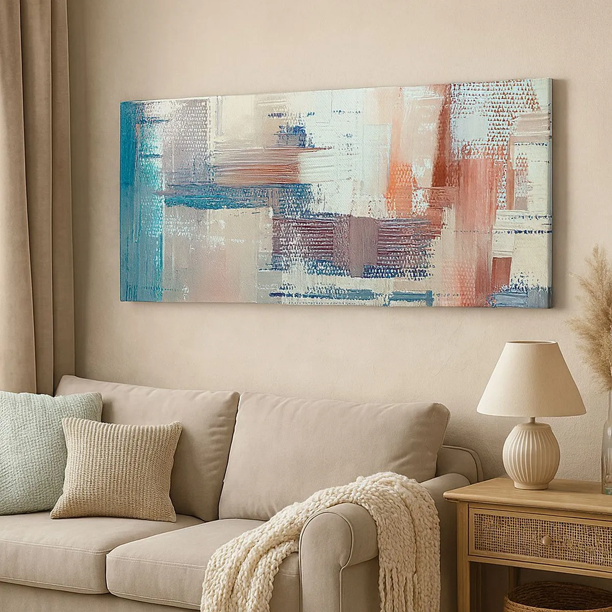 Schilderen op canvas - Het licht bereiken - 100x40 cm