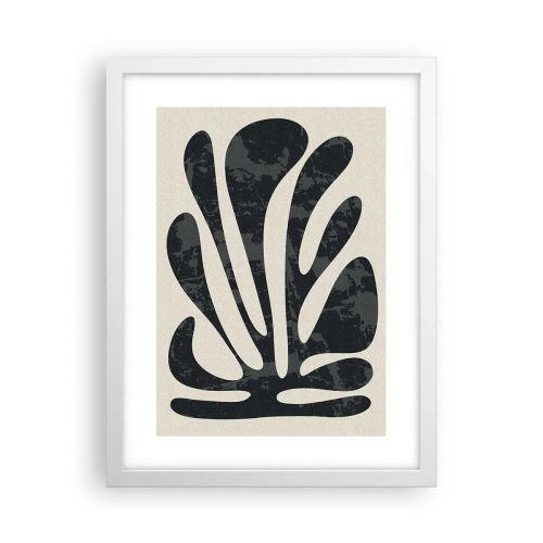 Poster in een witte lijst - Meervingerige abstractie - 30x40 cm