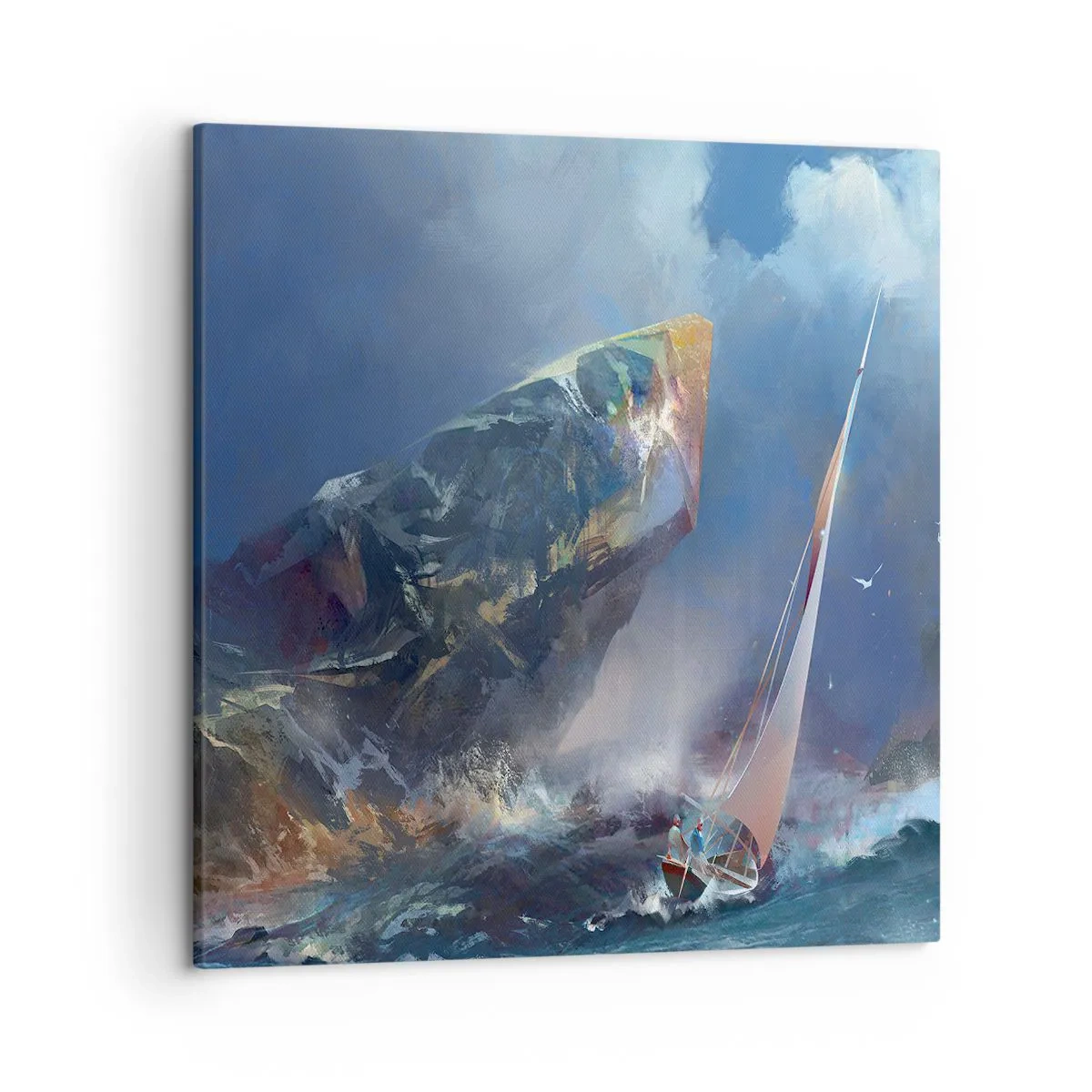 Schilderen op canvas - Wie de moed heeft, wint - 50x50 cm