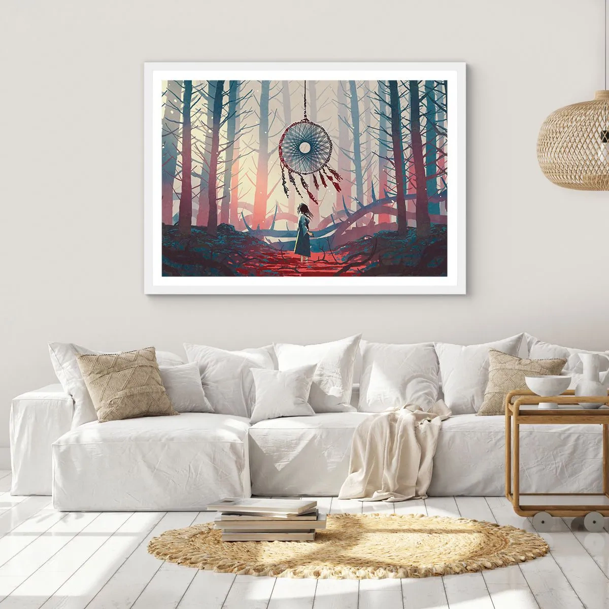 Poster in een witte lijst - Een geheim ritueel van geluk - 40x30 cm