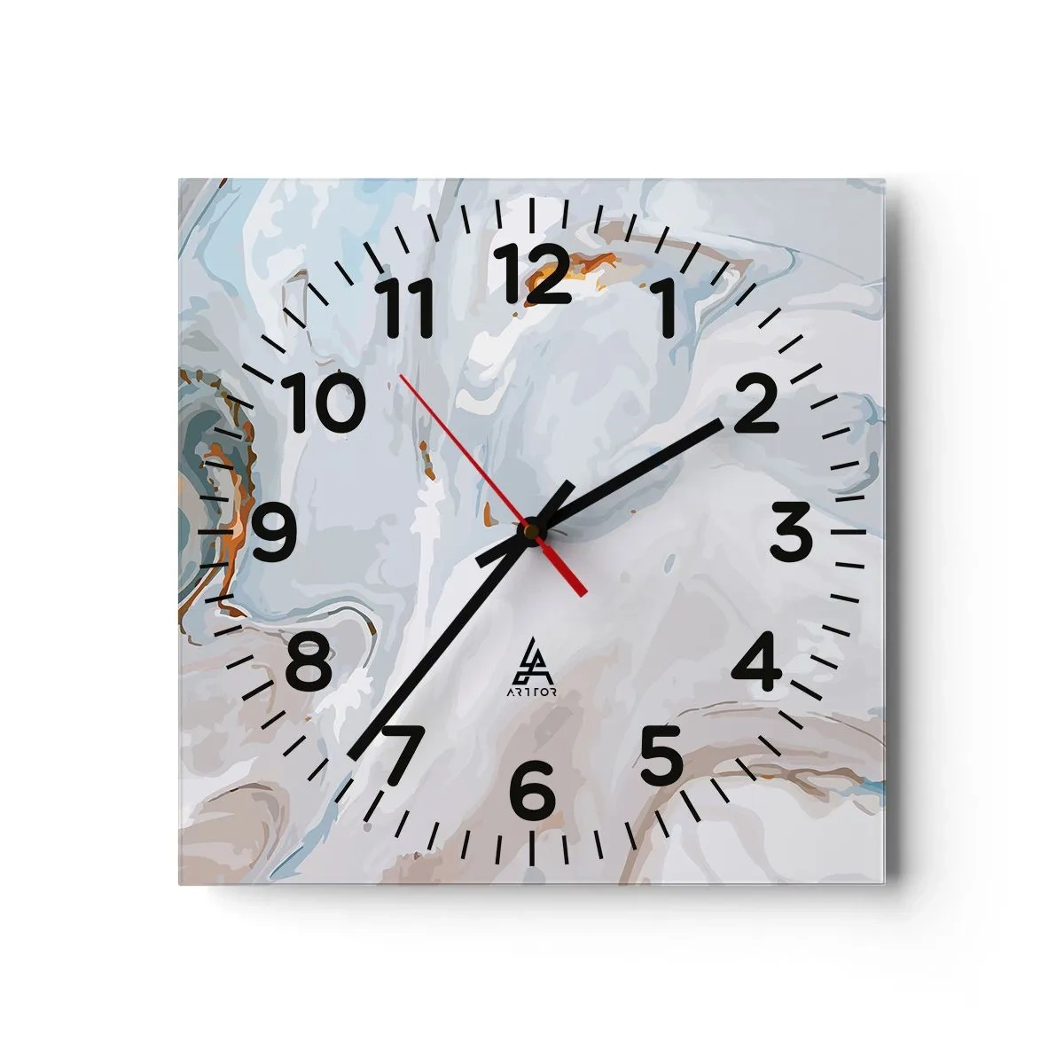 Wandklok - Klok - Het wit is verheven - 40x40 cm
