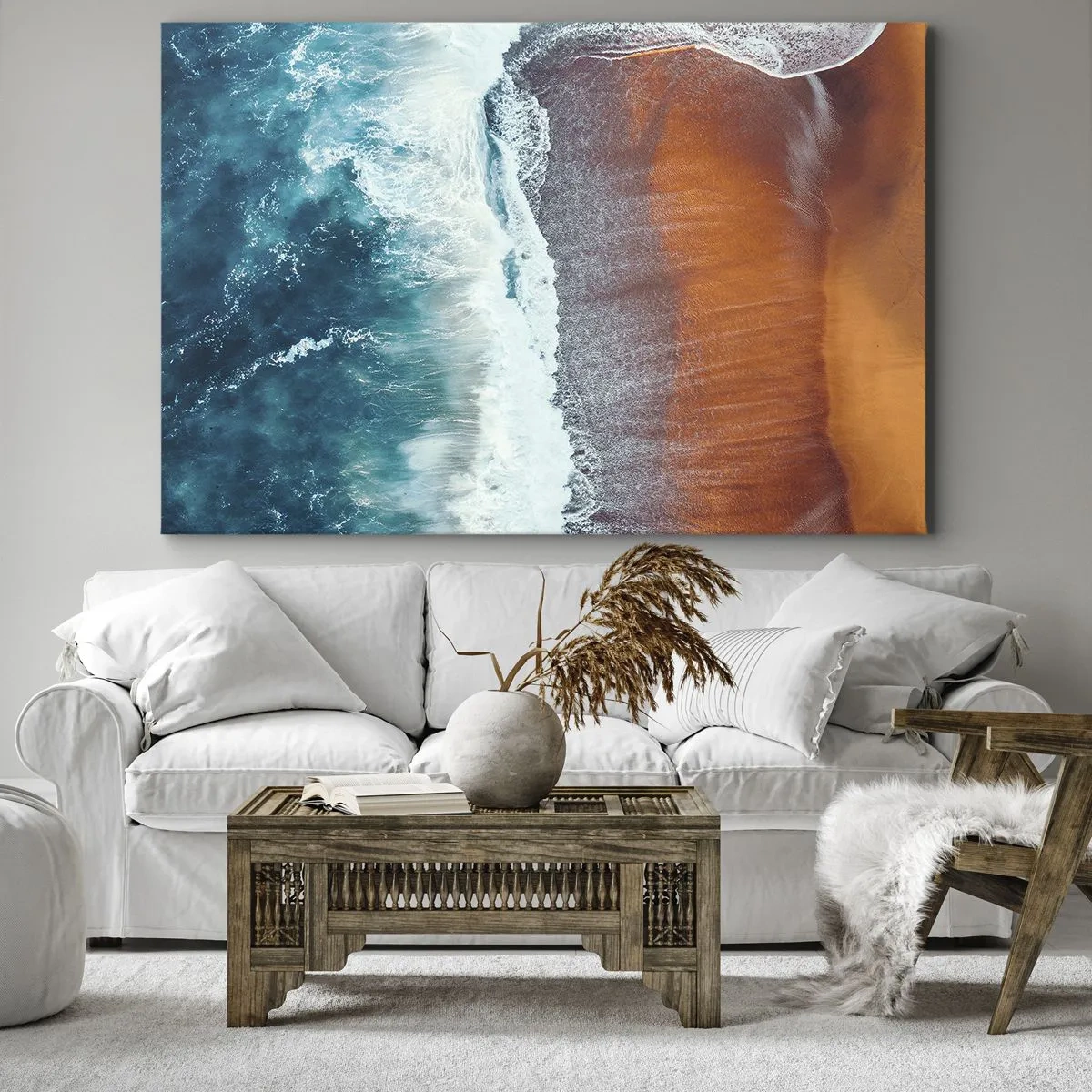 Schilderen op canvas - Aanraking van de oceaan - 100x70 cm