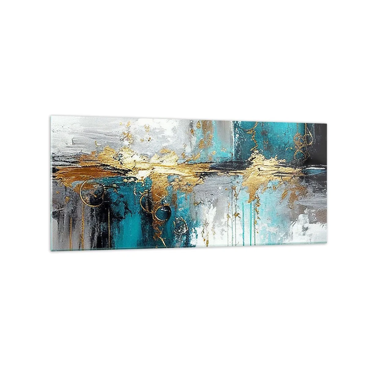 Schilderen op glas - Alles vloeit - 120x50 cm