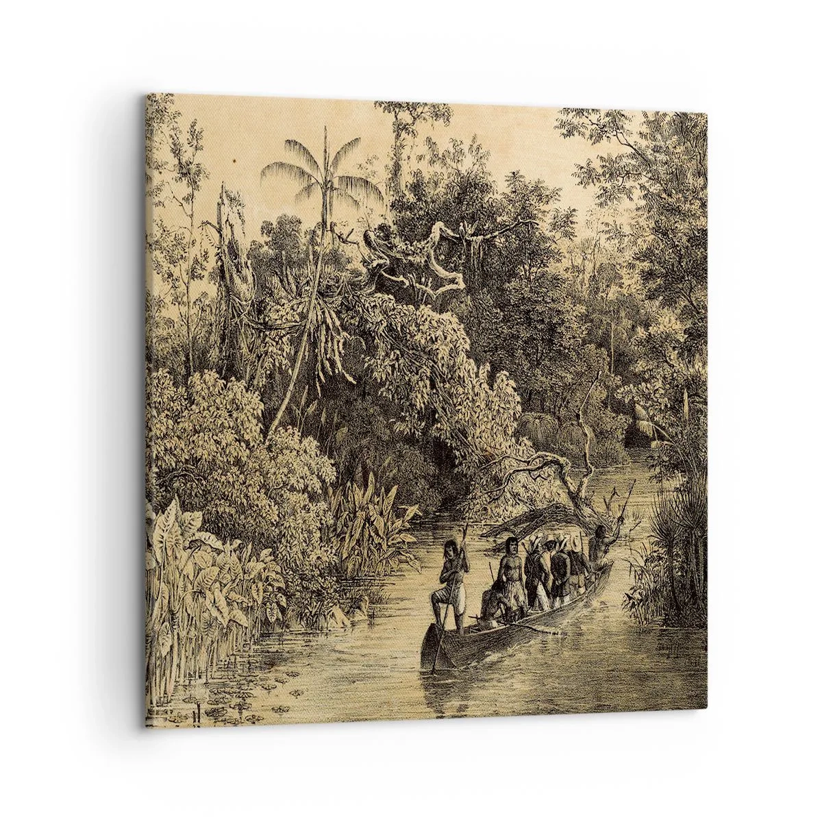 Schilderen op canvas - Expeditie naar de bron - 50x50 cm