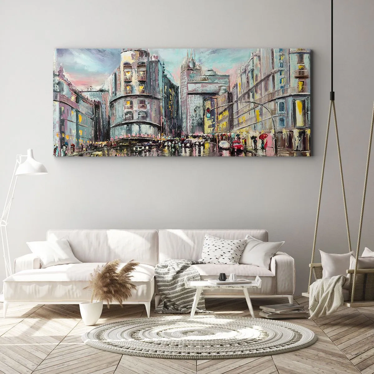 Schilderen op canvas - Het wordt een geslaagde avond - 100x40 cm