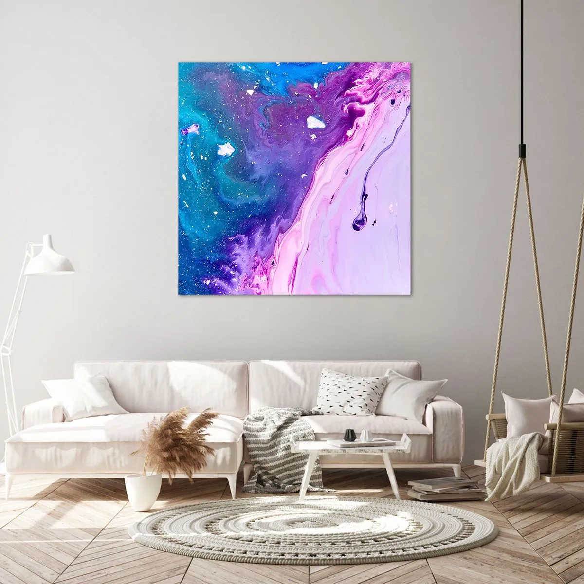 Schilderen op canvas - Yin en yang - 60x60 cm