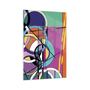 Schilderen op glas - Wiel voor wiel - 70x100 cm