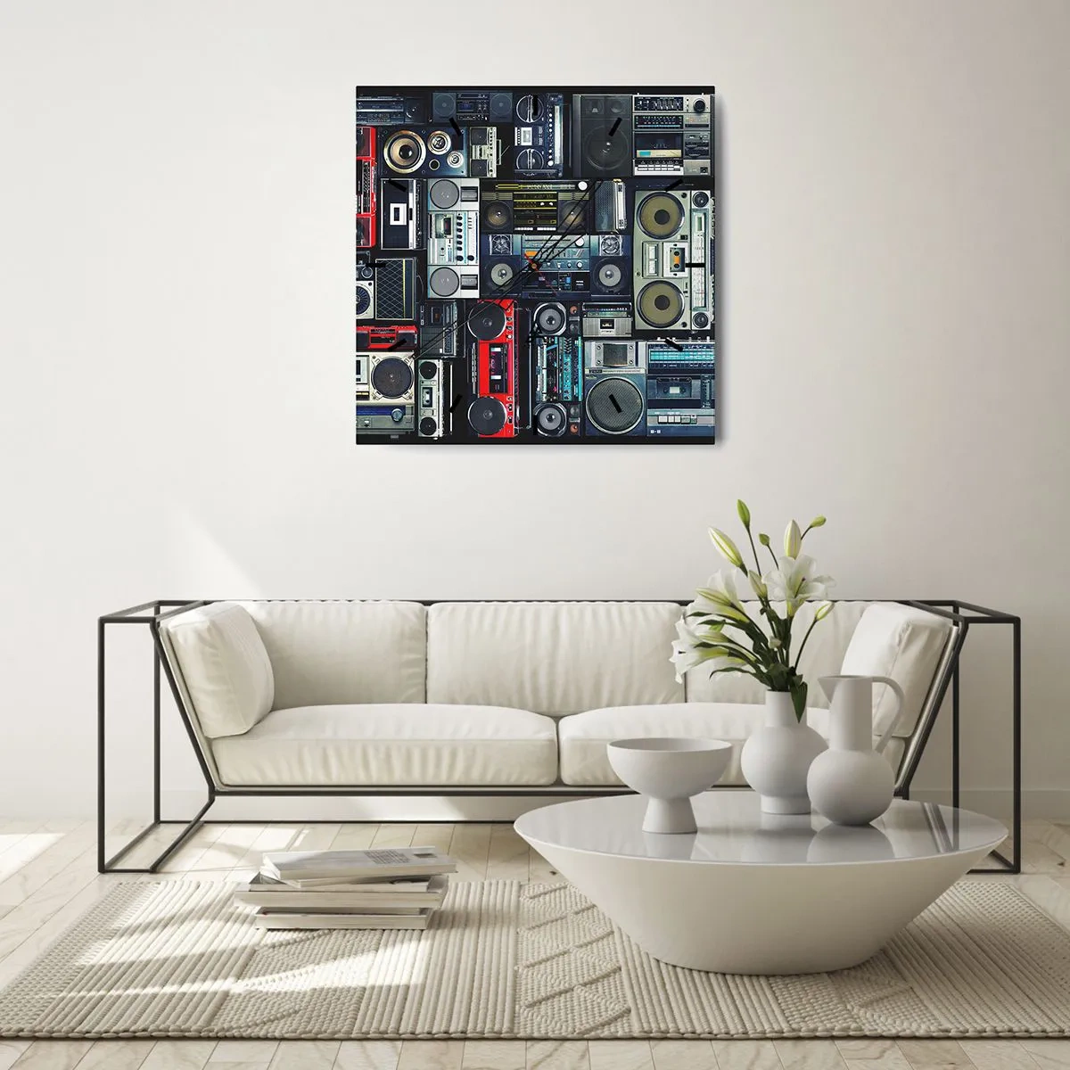 Wandklok - Klok - Verlangen naar de jaren 80 - 40x40 cm