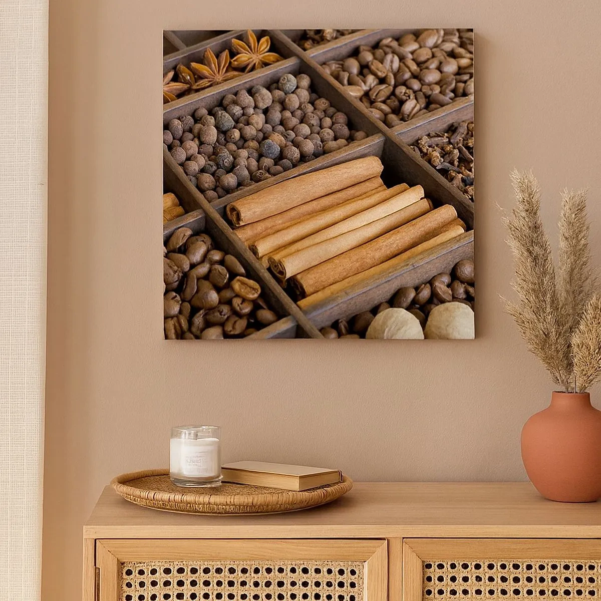 Schilderen op canvas - Een schatkist aan aroma's - 30x30 cm