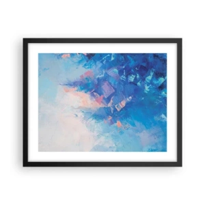 Poster in een zwarte lijst - Winter abstractie - 50x40 cm