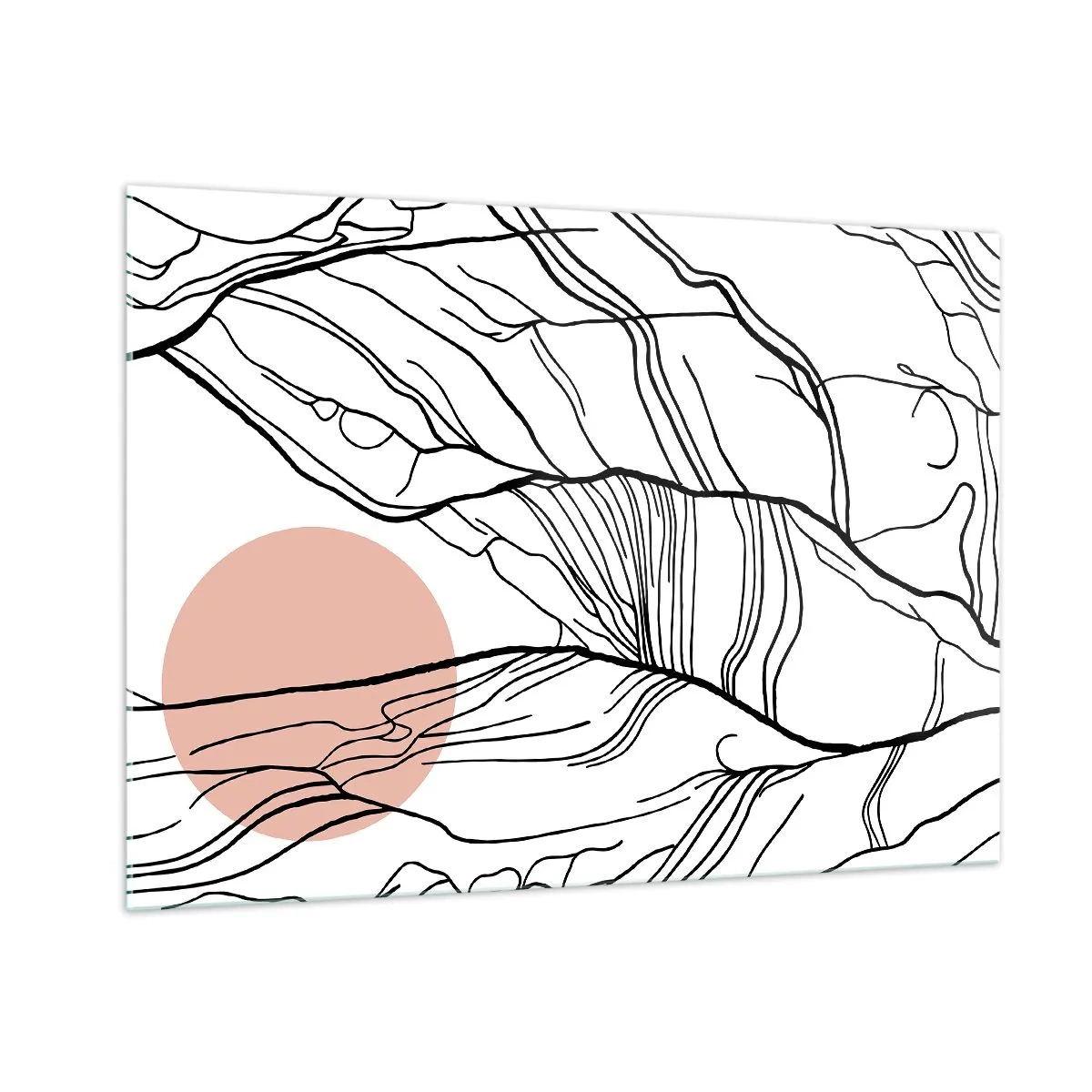 Schilderen op glas - In een web van twijgen - 100x70 cm