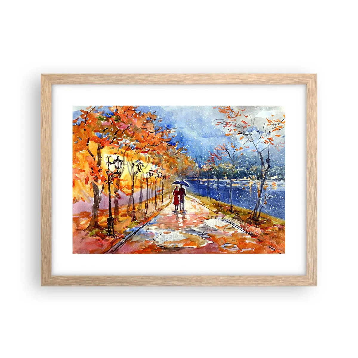 Een poster in een licht eiken lijst - Samen tot de grens van de tijd - 40x30 cm