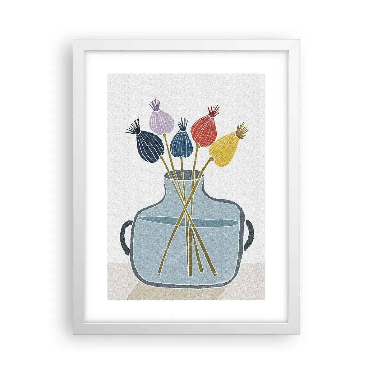 Poster in een witte lijst - Alsof hij met maanzaad heeft gezaaid - 30x40 cm