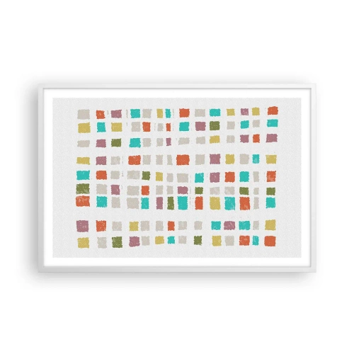 Poster in een witte lijst - Onbekend spel - 91x61 cm