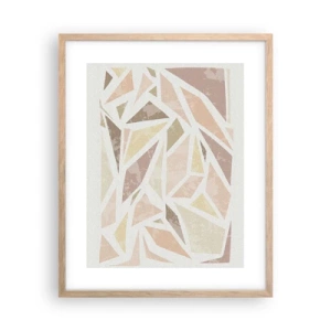 Een poster in een licht eiken lijst - Gebrandschilderd glas compositie - 40x50 cm