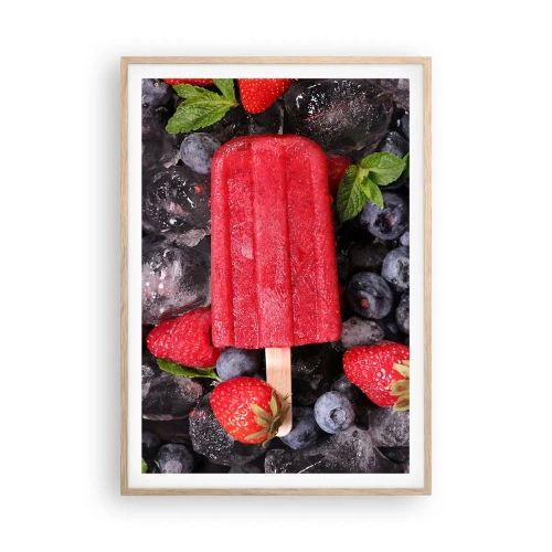 Een poster in een licht eiken lijst - De smaak van hete zomer - 70x100 cm