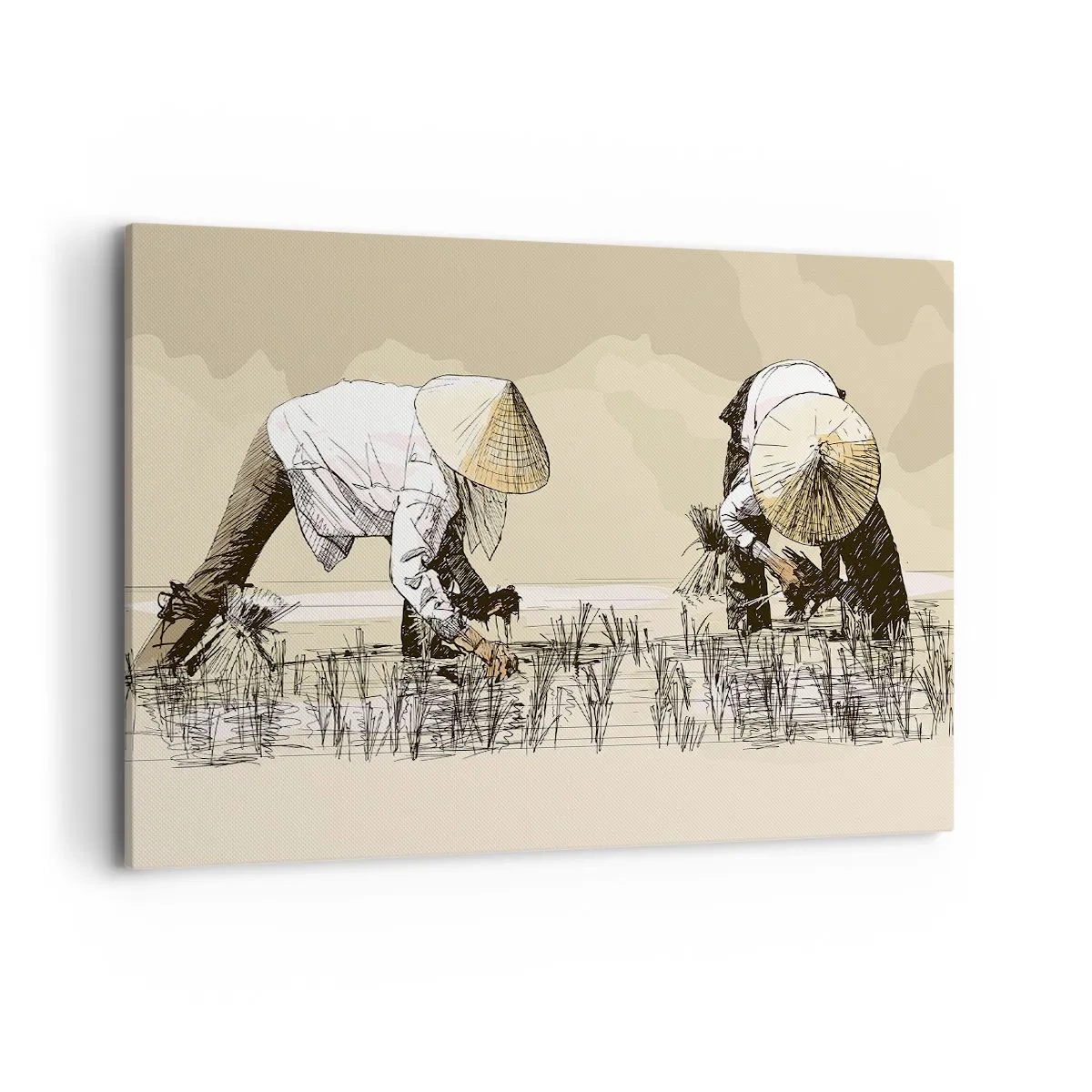 Schilderen op canvas - Succesvolle oogst - 100x70 cm