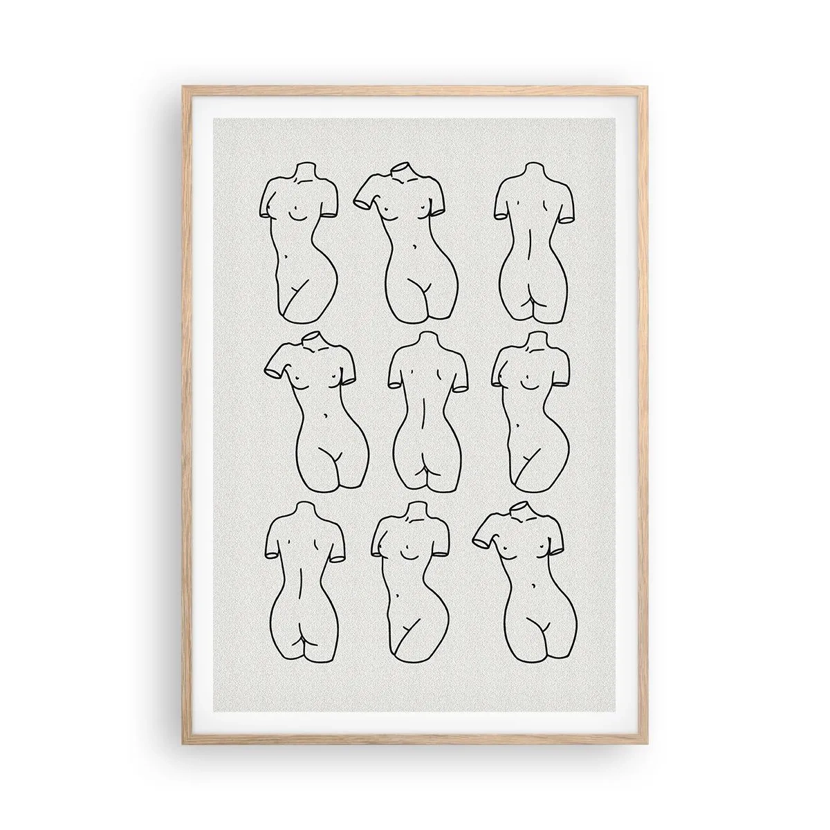 Een poster in een licht eiken lijst - Alleen Venus - 70x100 cm