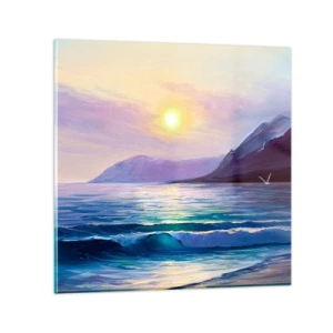 Schilderen op glas - Water en luchtkristal - 50x50 cm