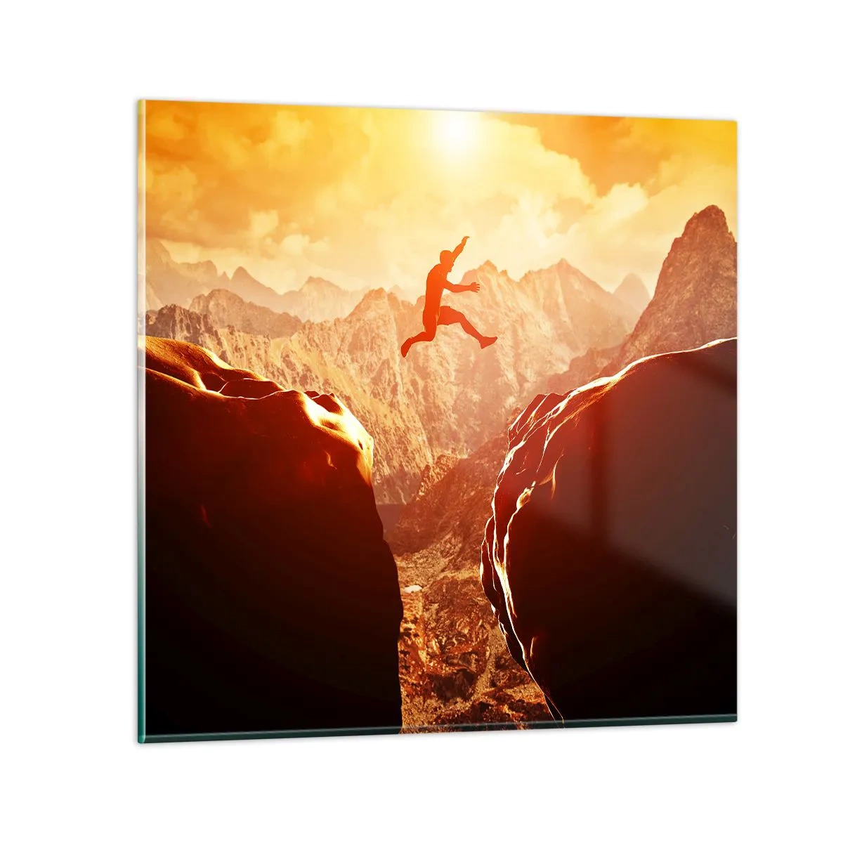 Schilderen op glas - Grenzen overschrijden - 60x60 cm