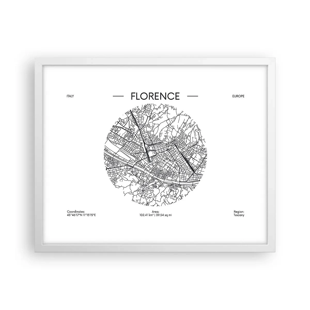 Poster in een witte lijst - Anatomie van Florencia - 50x40 cm