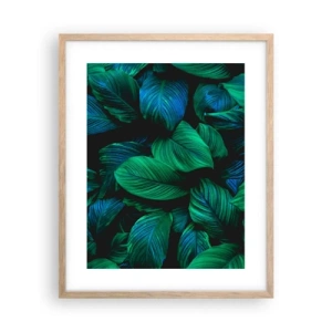 Een poster in een licht eiken lijst - In de groene menigte - 40x50 cm