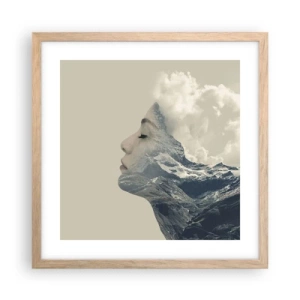 Een poster in een licht eiken lijst - De schoonheid van de elementen - 40x40 cm