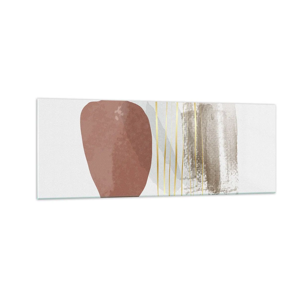 Schilderen op glas - Abstracte zuilengalerij - 140x50 cm